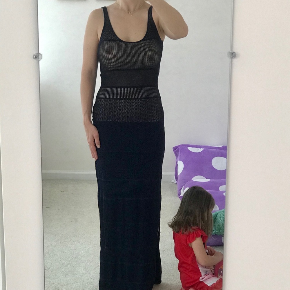 Navy maxi dress